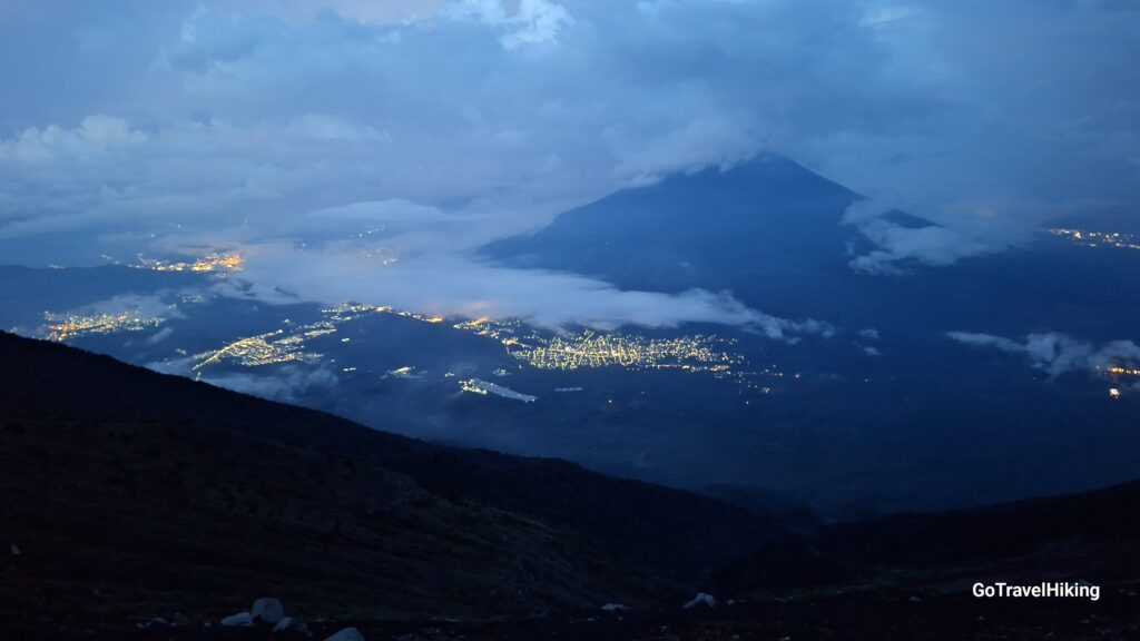 View of Antigua City from Fuego Volcano