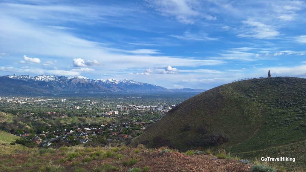 View of Ensign Peak and Salt Lake City